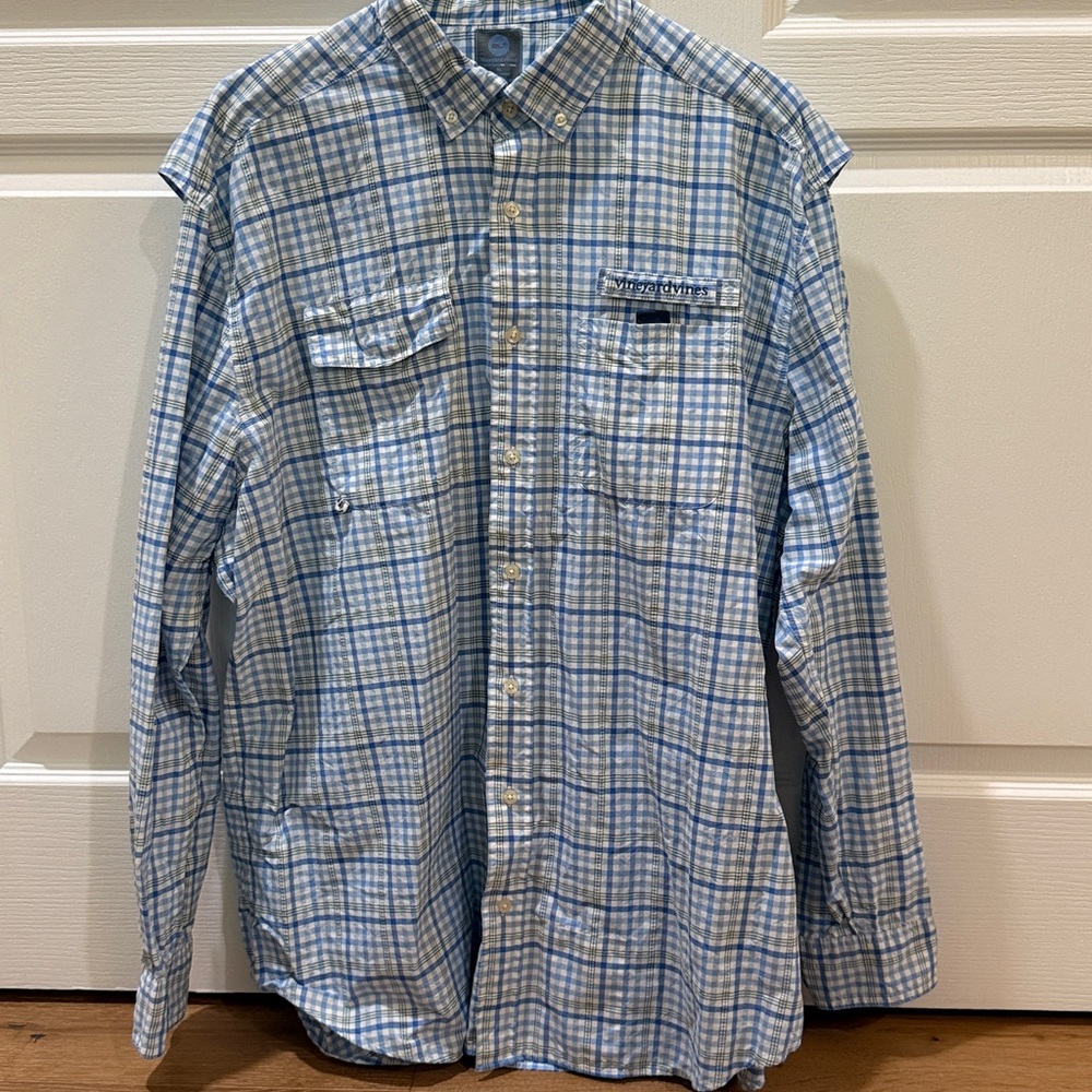 EUC men’s XL Vineyard Vines Performance long sleeve Harbor Shirt